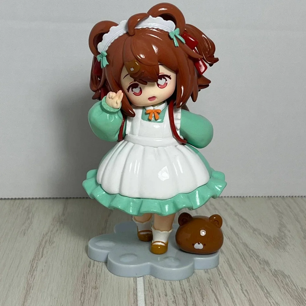 Coco Little Girl Series Coco Maid Figure Anime Girl Green Red Apron Teddy Bear